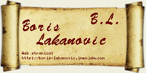Boris Lakanović vizit kartica